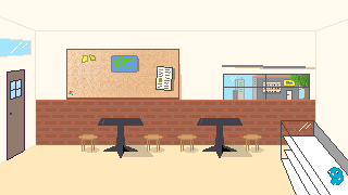 pixel art cafe